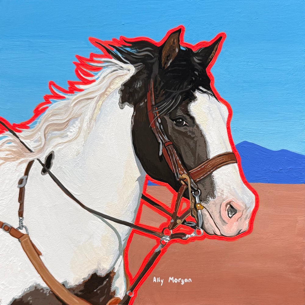 "Paint Horse Study" - Original Gouache Painting