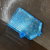 Image 1 of *Only One!* Small Tray-Blue Glittered