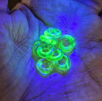 Image 1 of UV BLUE GREEN BEAD SPACERS SET