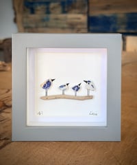 Sea pottery blue birds 