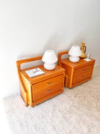 Image 2 of PAREJA DE MESILLAS DE MADERA, AÑOS 60
