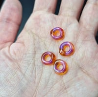 Image 1 of AMBER PURP BEAD SPACERS SET