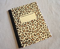 Image 1 of Custom Composition Book, Handmade, College, school, animal, students, cheetah