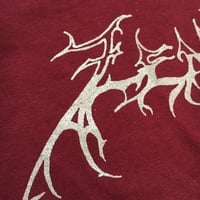 Image 3 of ZEMIAL - TO SLAY WITH SILENT DAGGER T-SHIRT - MAROON (SILVER PRINT)