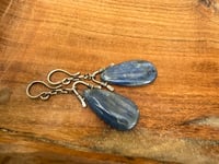Image 6 of Indigo Blue. Sterling silver and Kyanite stone earrings n69