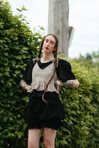 Image 1 of Almonte eyelet Ruffle Top w/ ties (limited Merino shown in Whole Grain)