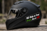 No Ride is Free Helmet Sticker