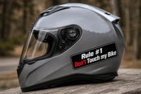 Don't Touch My Bike Helmet Sticker