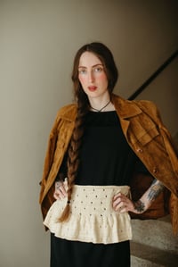 Image 7 of Knitting Pattern - Nepean Eyelet Ruffle Apron & Collar 