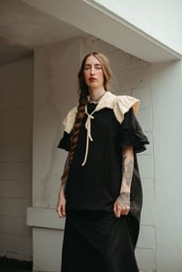 Image 9 of Knitting Pattern - Nepean Eyelet Ruffle Apron & Collar 