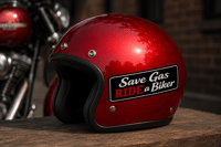 Save Gas Ride Helmet Sticker