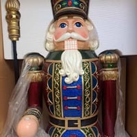 Image 3 of Jeweled Vintage 2007 6 foot Nut Cracker Christmas Soldier NEW