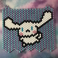 Kawaii Cute White Bunny Beaded Kandi Tapestry