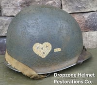 Image 4 of WWII M2 101st Airborne 502nd Helmet D-bale Front Seam Inland "Type" Paratrooper. 1st Aid kit. 