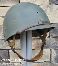 Image 14 of WWII M2 101st Airborne 502nd Helmet D-bale Front Seam Inland "Type" Paratrooper. 1st Aid kit. 