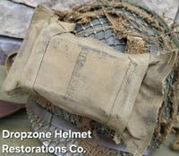 Image 21 of WWII M2 101st Airborne 502nd Helmet D-bale Front Seam Inland "Type" Paratrooper. 1st Aid kit. 