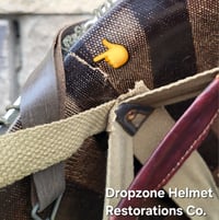 Image 19 of WWII M2 101st Airborne 502nd Helmet D-bale Front Seam Inland "Type" Paratrooper. 1st Aid kit. 