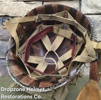 Image 13 of WWII M2 101st Airborne 502nd Helmet D-bale Front Seam Inland "Type" Paratrooper. 1st Aid kit. 