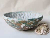 Image 1 of Handmade Organic Paper Mache Bowl | Rustic Coastal Home Decor