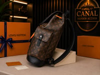 Image 2 of Big L-V Monogram Cartoon Patch Backpack