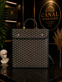 Image 1 of GoYo Ambassade Briefcase Backpack – Black & Tan