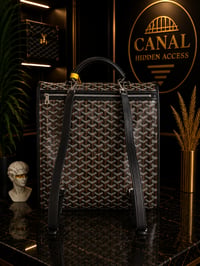 Image 3 of GoYo Ambassade Briefcase Backpack – Black & Tan