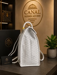 Image 2 of GoYo Saïgon Structured Briefcase Backpack – White