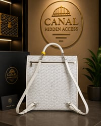 Image 3 of GoYo Saïgon Structured Briefcase Backpack – White