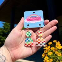 Image 1 of Full Beat Checkerboard Dangles 
