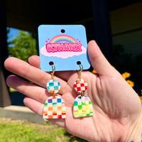 Image 3 of Full Beat Checkerboard Dangles 