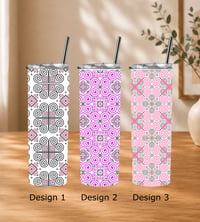Image 1 of Hmong Snail Flowers Tumbler 20 Oz