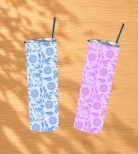 Image 2 of Hmong Snail and Leaves Tumbler 20 Oz