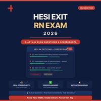 Image 1 of HESI EXIT RN EXAM 2025/2026
