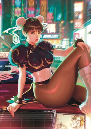Image of **Signed & Remarque** Street Fighter 2 #1 Exclusive Virgin Variant // Emily Yim