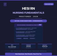 Image 1 of HESI FUNDAMENTALS RN 2026 V1-V2