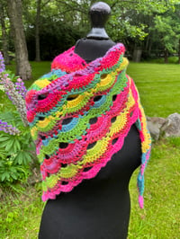 Image 2 of Small Tropical Flowers Shawl 