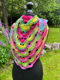 Image 1 of Small Tropical Flowers Shawl 