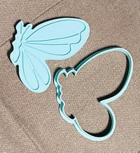 Image 2 of Butterfly Cookie Cutter with Detail Stamp | 3D Printed Butterfly Cutter | Spring Cookie Cutter 