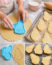 Image 3 of Butterfly Cookie Cutter with Detail Stamp | 3D Printed Butterfly Cutter | Spring Cookie Cutter 