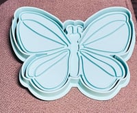 Image 6 of Butterfly Cookie Cutter with Detail Stamp | 3D Printed Butterfly Cutter | Spring Cookie Cutter 
