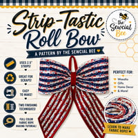 Image 1 of Strip-Tastic Jelly BOW Sewing Pattern - PDF Instant Download