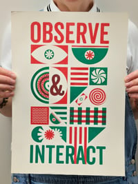 Image 2 of 'Observe & Interact' Risograph Print