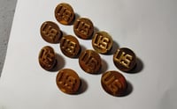Image 3 of INS005 Ten U.S. WWII Enlisted brass collar insignia  