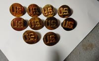Image 1 of INS005 Ten U.S. WWII Enlisted brass collar insignia  