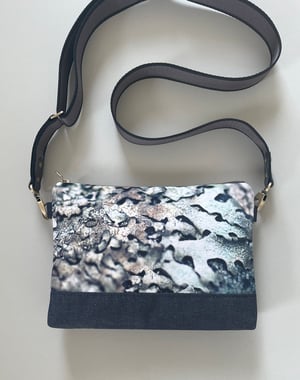 Image of Silver lichen, shoulder bag with crossbody strap 