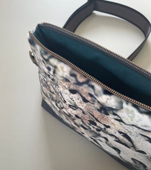 Image of Silver lichen, shoulder bag with crossbody strap 