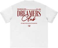 Image 1 of Heavyweight Earth Tone "Dreamers Club" T-shirt - White 305gsm|9.0oz