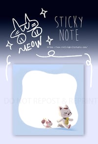 Pokemon+DDD Sticky Note | Skitty + Turbogranny | 3"X3"