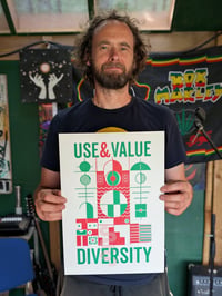 Image 1 of 'Use & Value Diversity' Risograph Print