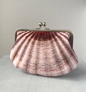 Image of Seashell, velvet clutch/shoulder bag with optional strap